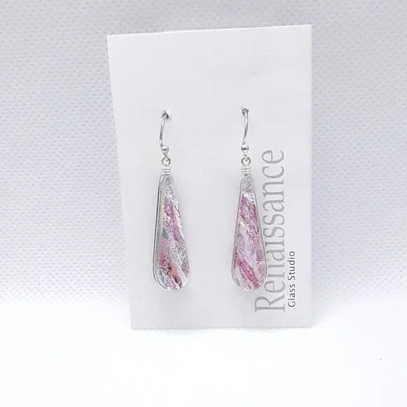 CLOSET SALE!!    New Multicolored Dichroic Glass Earrings - Picture 12 of 16